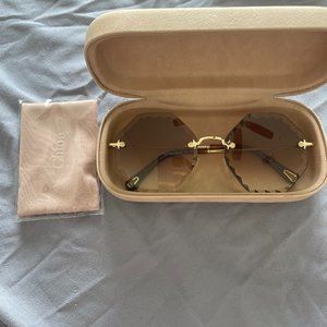 Chloe Rosie octagon metal sunglasses